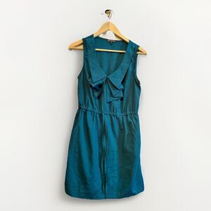BeBop Teal Sleeveless Dress Women’s Large Tie Front Elastic Waist Casual
